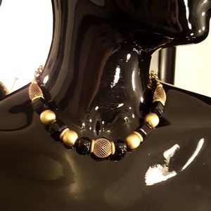 MIXIT Gold & Black Necklace